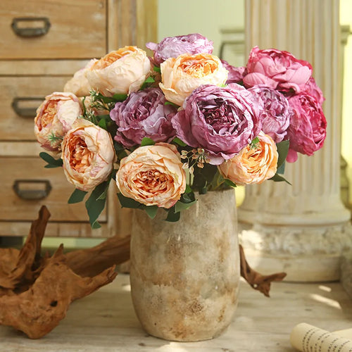 bouquet de pivoines artificielles pour décoration et photographie - vue 3 sur 11
