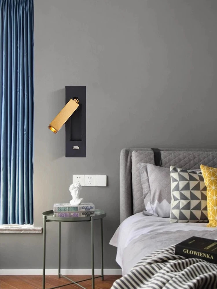 applique murale led rotative avec interrupteur pour lecture - vue 4 sur 21