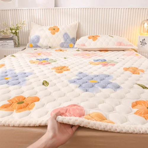 surmatelas doux pour étudiants en peluche pour lit simple ou double - vue 17 sur 18