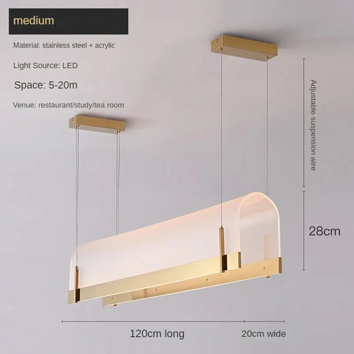lustre en acrylique pour restaurant et salon postmoderne - vue 9 sur 8