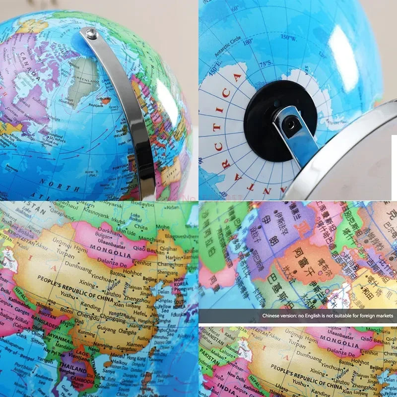 globe lumineux éducatif version anglaise carte du monde - vue 6 sur 8