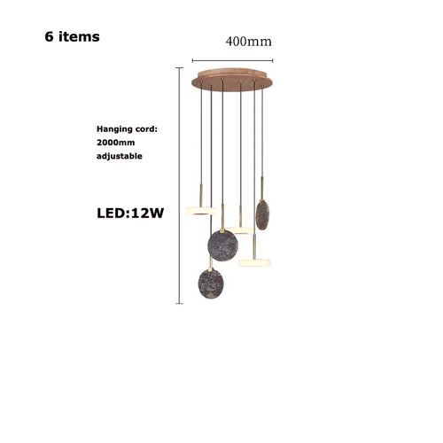 suspension marbre bois tendance 2024 luminaire moderne pour intérieur - vue 11 sur 11