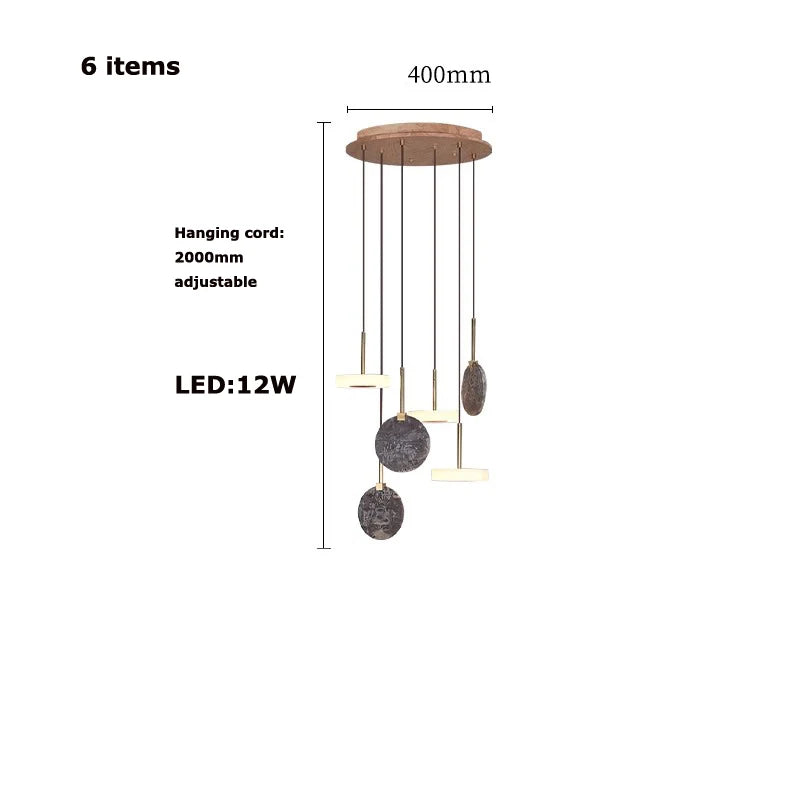 suspension marbre bois tendance 2024 luminaire moderne pour intérieur - vue 11 sur 11