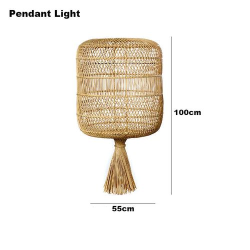 Lampadaire en rotin style Vintage nostalgique Simple - vue 16 sur 16