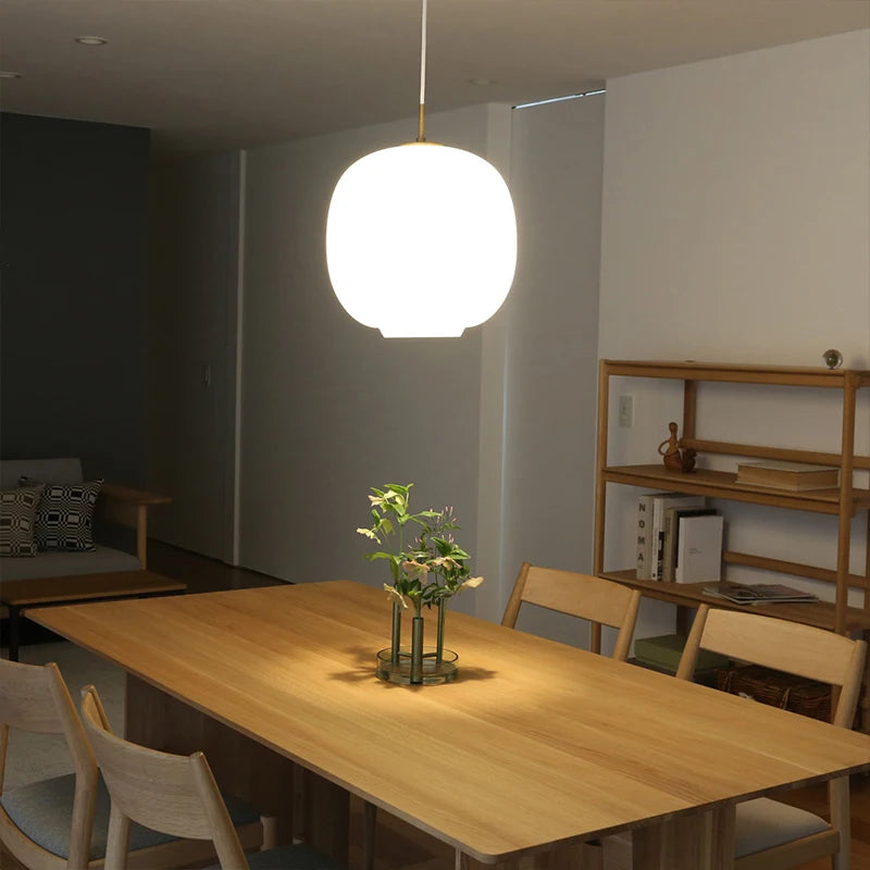 lampe led suspendue en verre nordique en fer pour intérieur décoratif - vue 5 sur 8