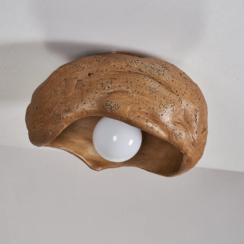 plafonnier led silencieux en résine style japonais wabi-sabi pour décoration - vue 3 sur 17