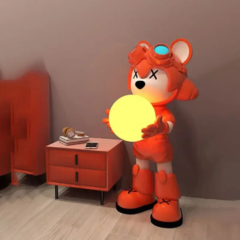 lampadaire ours interstellaire lumineux pour enfants décoratif - vue 4 sur 10