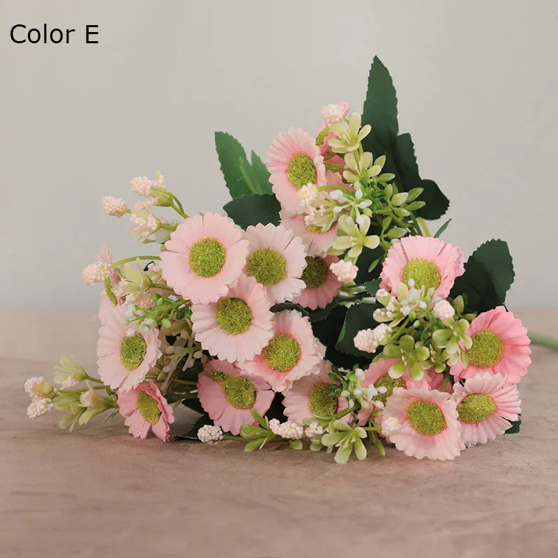 six fleurs artificielles chrysanthème pour décoration de mariage - vue 10 sur 12