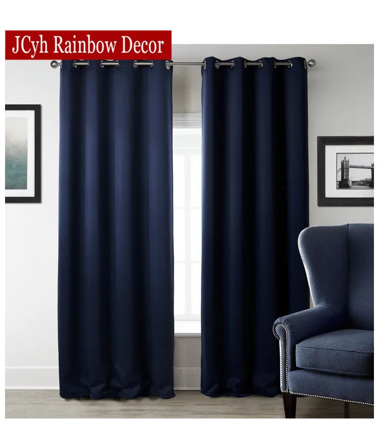 Rideau occultant moderne pour salon chambre tissu uni