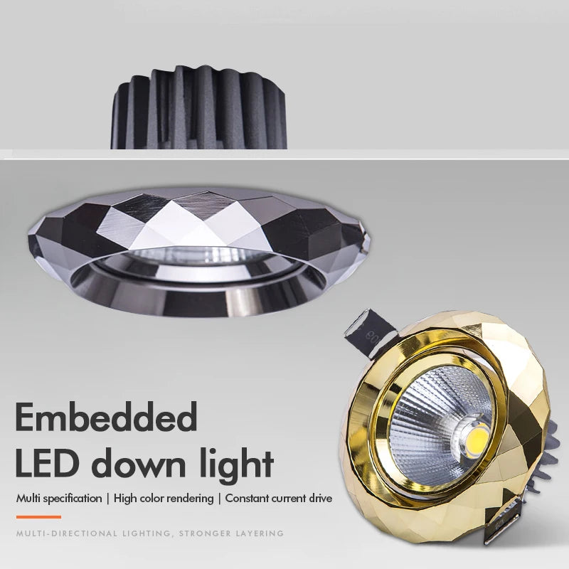spot encastré led dimmable en aluminium épais pour intérieur - vue 3 sur 12