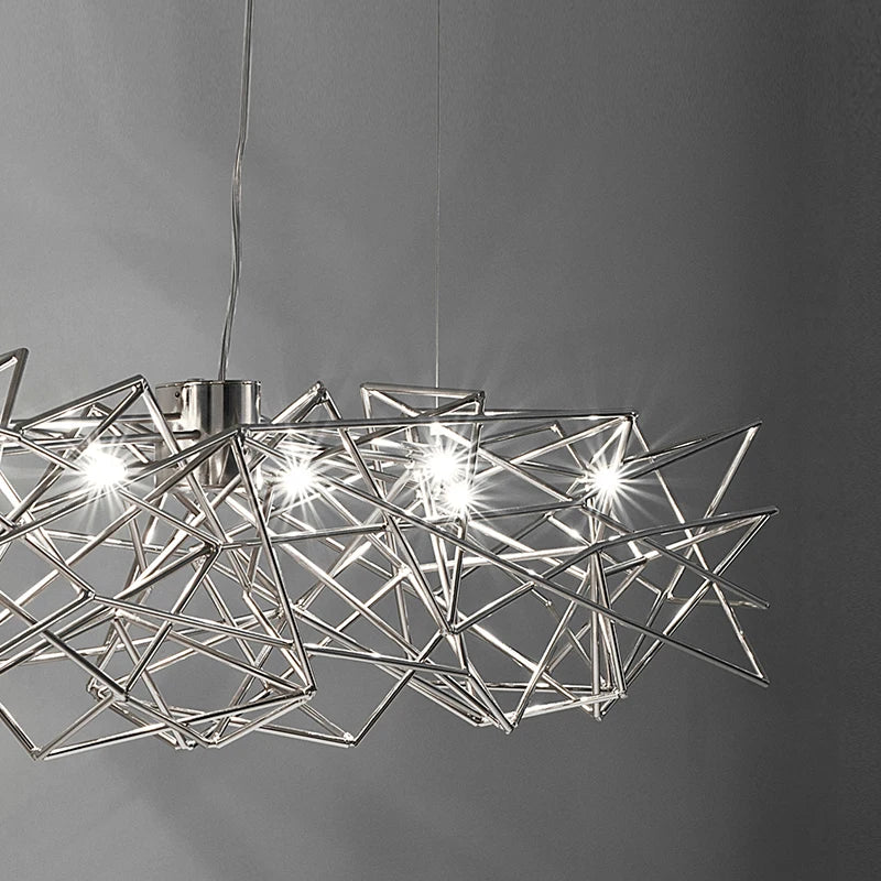 lustre post-moderne de luxe design italien nordique étoile rectangulaire - vue 4 sur 8