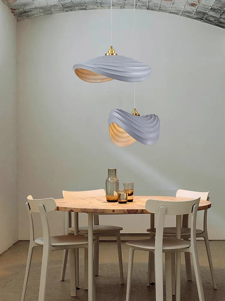 Nordic Minimalist Wabi Sabi Cream Style LED Dining Room Cafe Pendant Light Restaurant Bar Loft Home Decor Lamp Stairs Chandelier - vue 3 sur 19