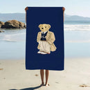 Serviette de plage microfibre séchage rapide oursons voyage