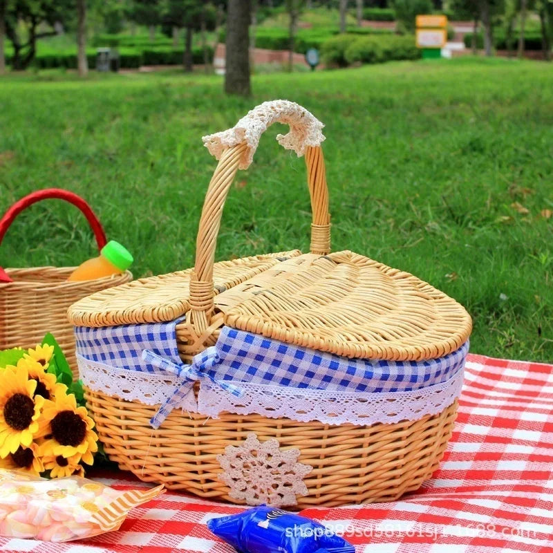 paniers de rangement en osier pratiques et mignons - vue 6 sur 6
