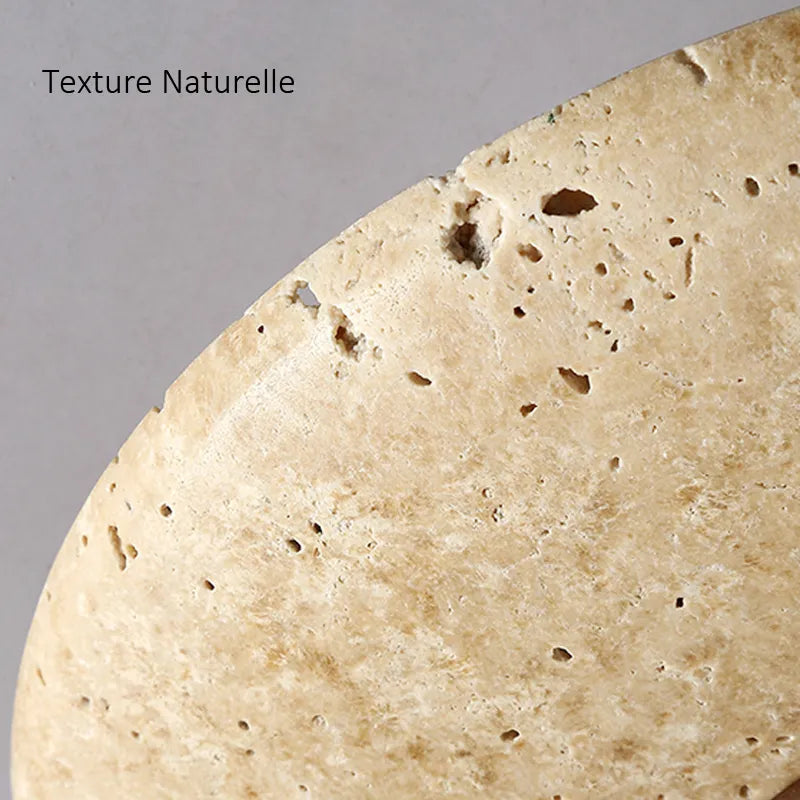 Plafonnier japon wabi sabi pierre frais style - vue 4 sur 6