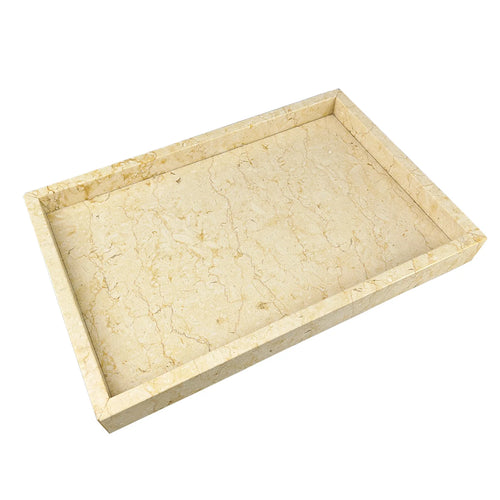 boîte de rangement en travertin et marbre naturel luxe - vue 12 sur 18