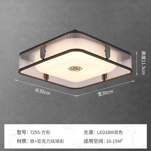 lustre acrylique style chinois antique pour éclairage intérieur - vue 10 sur 18