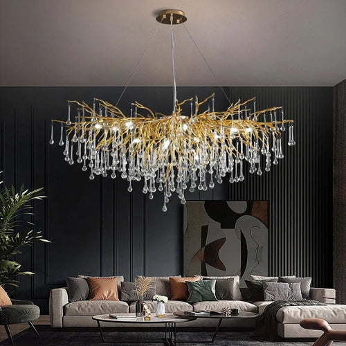 lustre moderne en cristal pour une décoration luxueuse - vue 7 sur 12