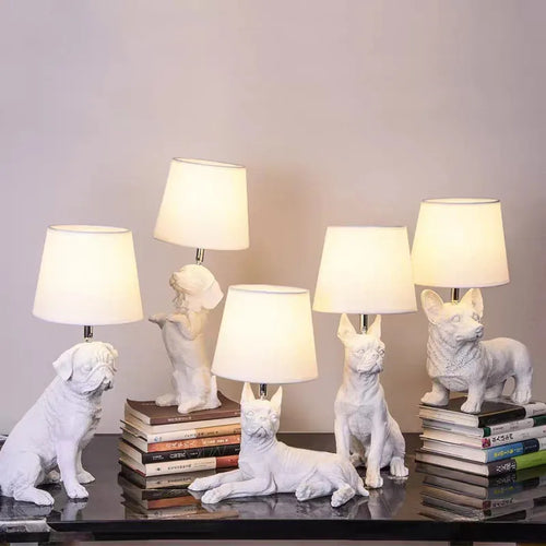 lampe de table led moderne design chiot nordique pour enfants - vue 5 sur 16