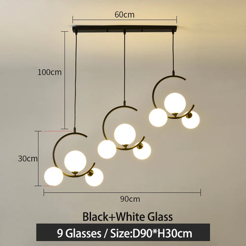 lampe boule en verre nordique décorative et créative - vue 12 sur 16