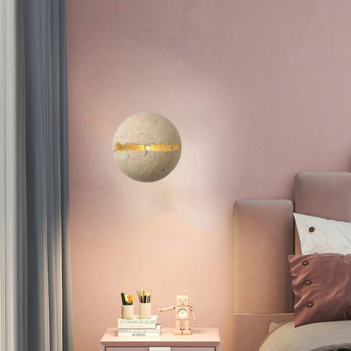 applique murale ronde créative en pierre pour hôtel bureau boutique - vue 4 sur 7