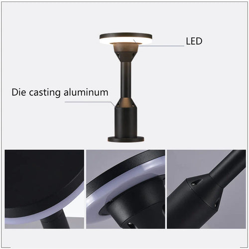 2022 customization column light waterproof lawn lamp courtyard outdoor floor landscape lamp LED Pillar lamp - vue 7 sur 8