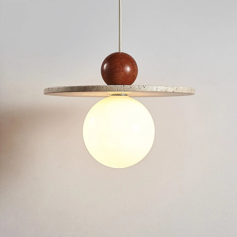 High Quality Cave Stone Hanging Light Glass Ball Ceiling Pendant Lamp Suspension Chandelier for Kitchen Island  Bedroom - vue 2 sur 7