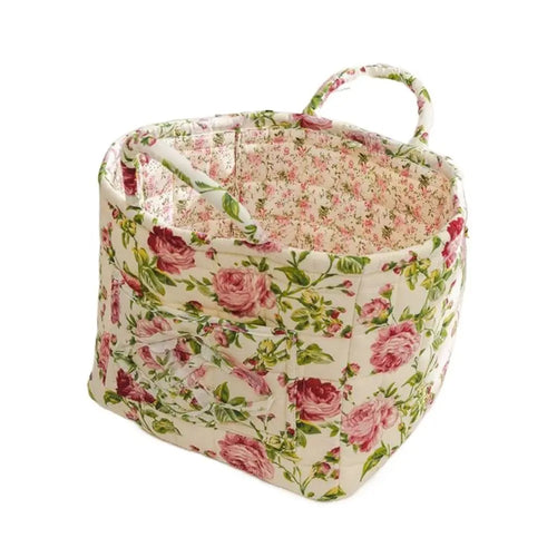 panier de rangement en tissu lavable style pastoral empilable multiusage - vue 11 sur 16