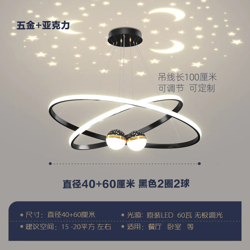 suspension à led étoilée pour un éclairage décoratif intérieur - vue 9 sur 13