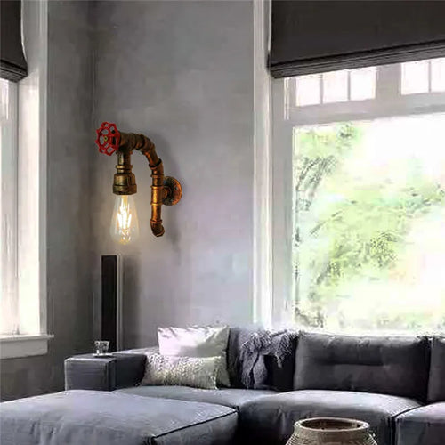 applique murale vintage en métal style loft déco luminaires - vue 3 sur 8