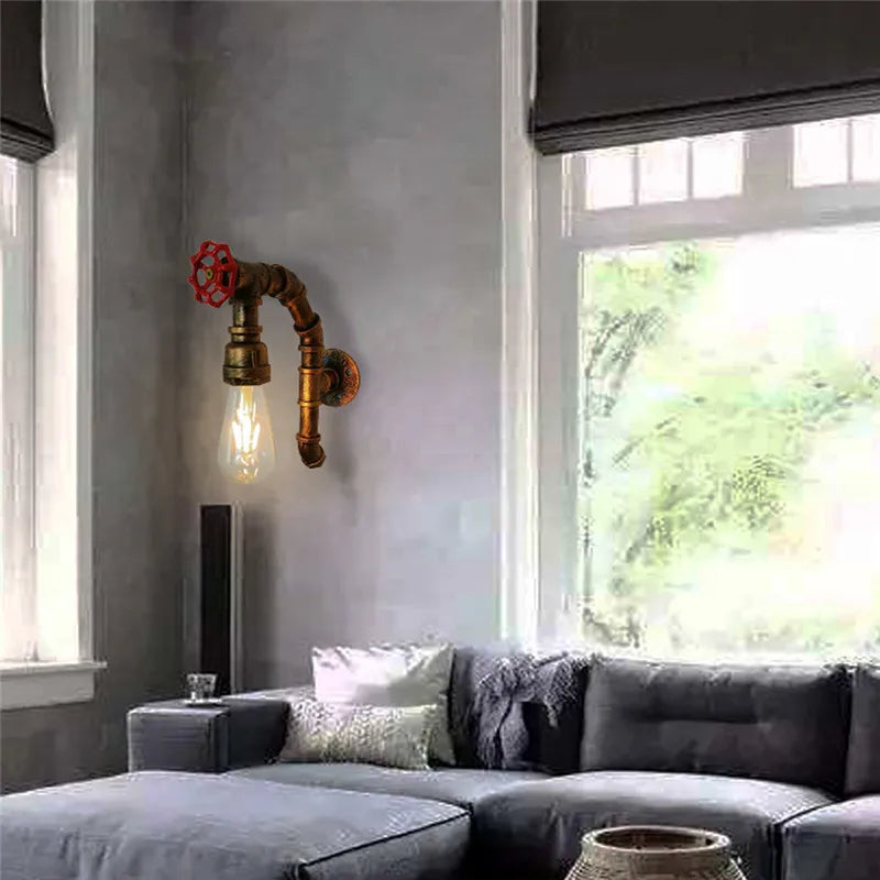 applique murale vintage en métal style loft déco luminaires - vue 3 sur 8