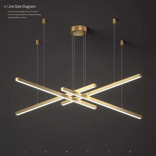 lustre suspendu moderne pour décoration intérieure lumineuse - vue 3 sur 15