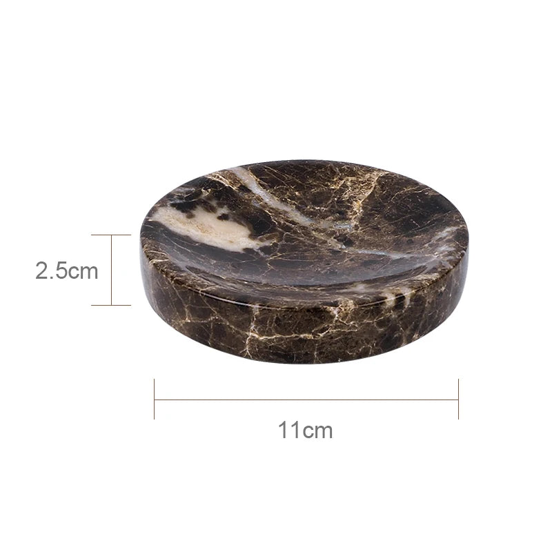accessoires de salle de bain en marbre naturel ensemble luxe - vue 11 sur 27