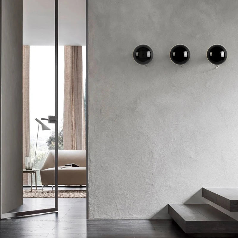 Applique murale led nordique ronde en métal pour décoration intérieure - vue 6 sur 12
