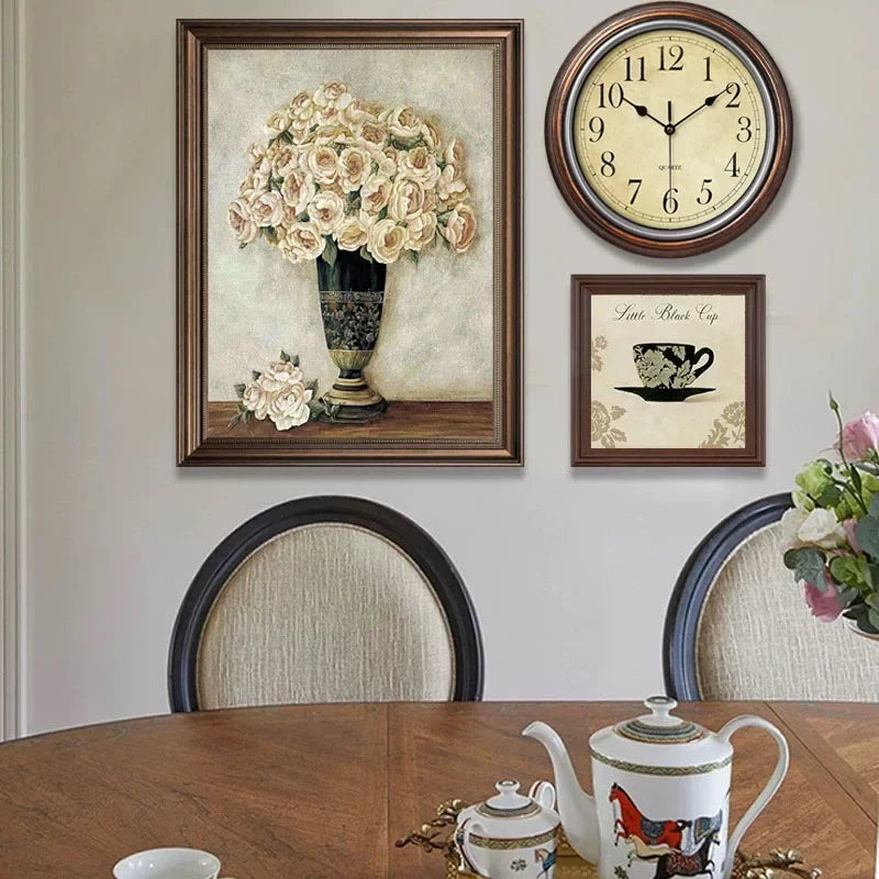 horloge murale rétro nordique silencieuse pour intérieur élégant - vue 3 sur 15