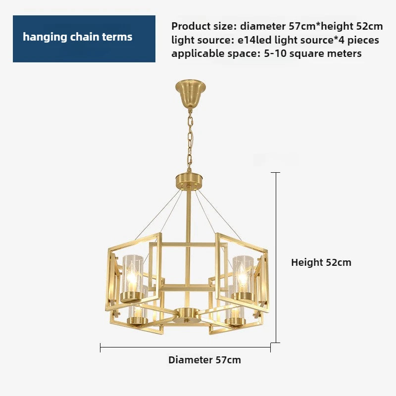 suspension en cuivre design créatif pour un éclairage élégant - vue 7 sur 9