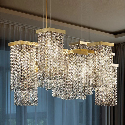 lustre moderne en cristal pour décoration élégante et raffinée - vue 2 sur 11