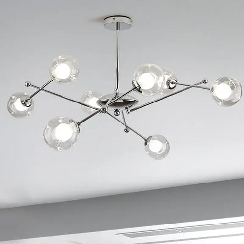 2024 Glass Chandelier Chrome Magic Bean Lights for  Living Room Pendant Lamp Bedroom Dining Room Ceiling Hanging Lamp - vue 2 sur 9