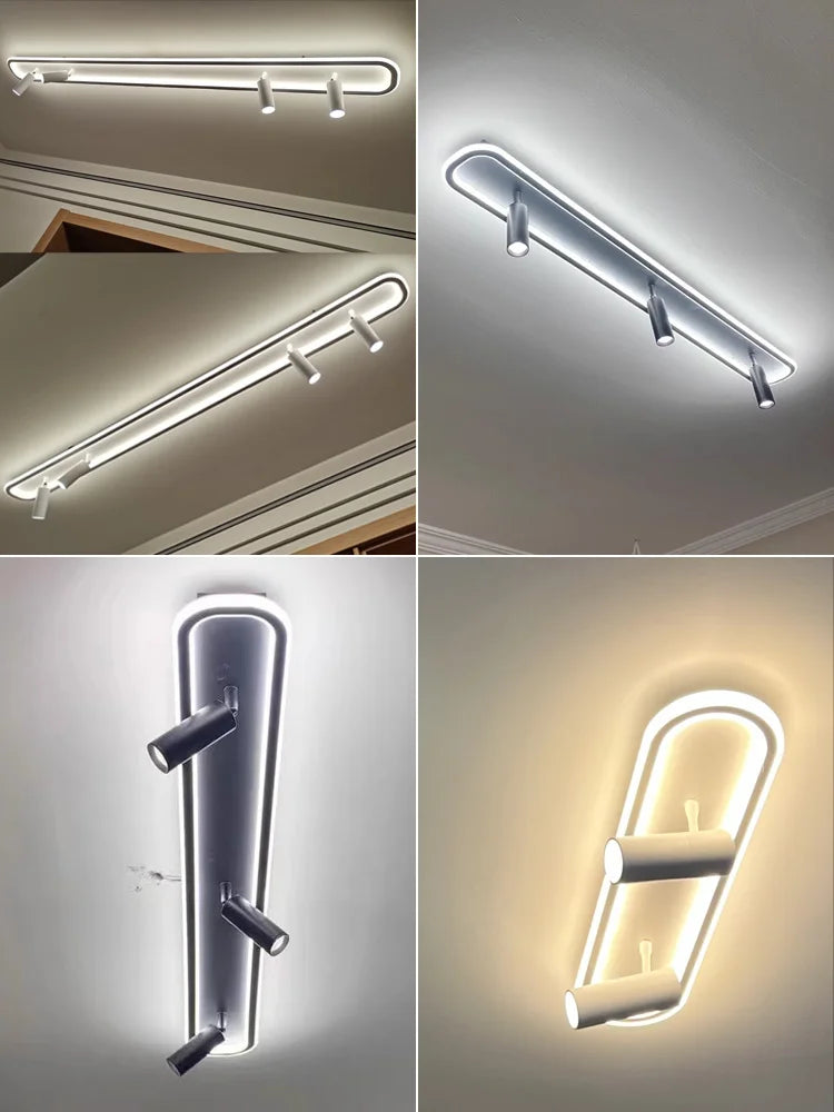 lustre led moderne pour éclairage intérieur gradation longue - vue 6 sur 18