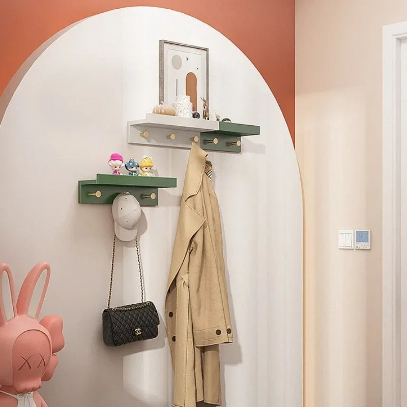 porte-manteau mural en bois pour rangement créatif et pratique - vue 5 sur 15