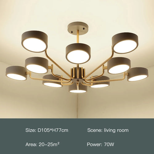lustre moderne simple pour éclairage intérieur design élégant - vue 14 sur 18