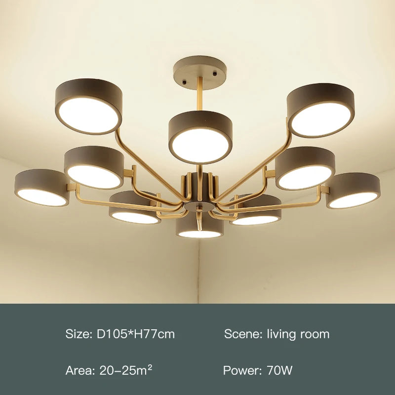 lustre moderne simple pour éclairage intérieur design élégant - vue 13 sur 18