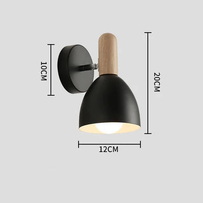 Appliques murales en bois lampe de chevet chambre applique murale pour cuisine Restaurant applique moderne nordique E27 décor à la maison - vue 8 sur 9