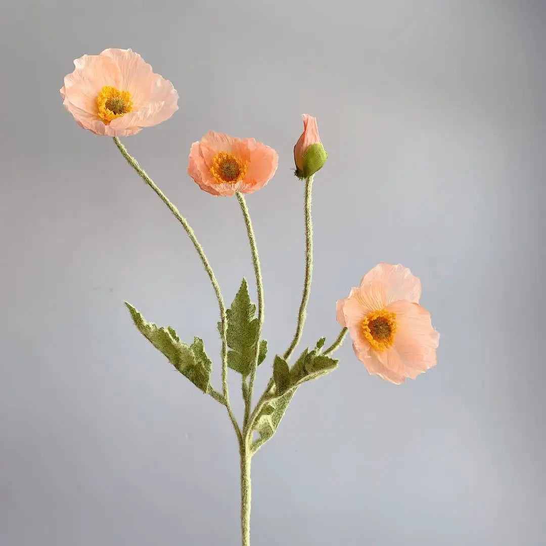fausses fleurs de pavot en soie pour décorations de mariage et fêtes - vue 10 sur 29