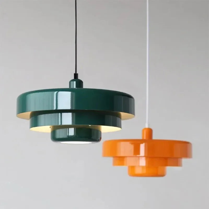 suspension led macaron en acier au carbone aluminium illuminations - vue 5 sur 12