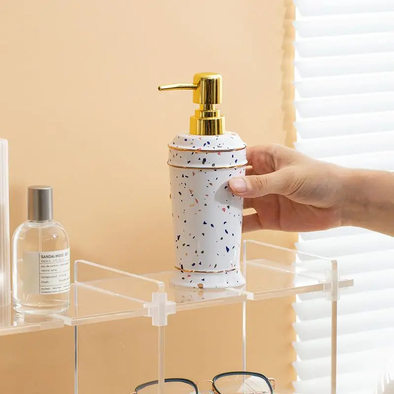 distributeur de savon céramique pour gel douche et désinfectant - vue 6 sur 30