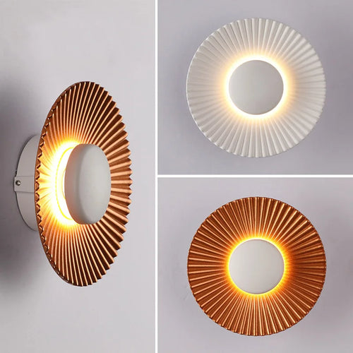applique murale led moderne en forme de disque pour décoration intérieure - vue 2 sur 10