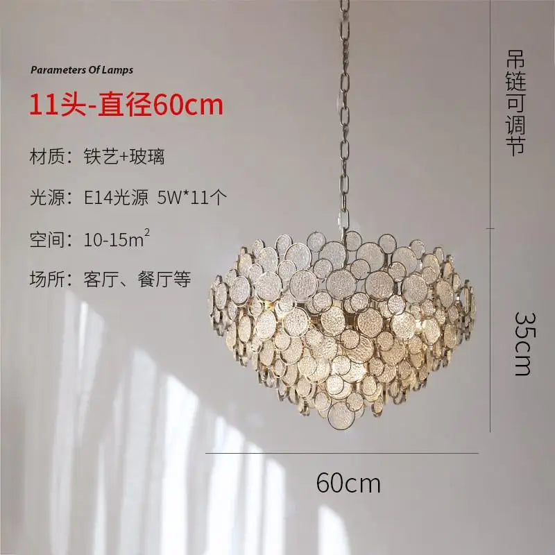 lustre led en verre design créatif et simple moderne - vue 11 sur 11