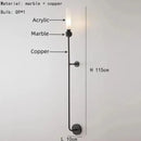 suspension en marbre et cuivre pour éclairage intérieur moderne