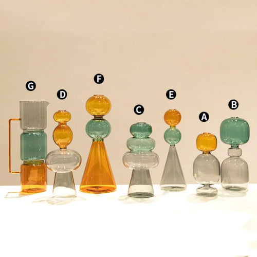 vase en verre teinté pour terrarium et décoration florale - vue 6 sur 18